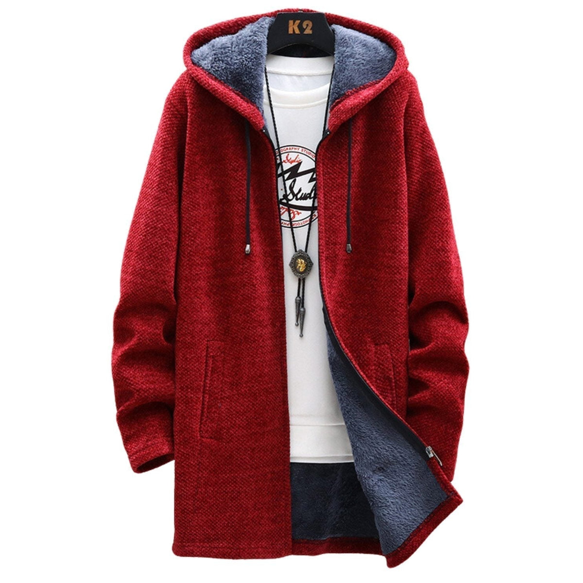 Hooded Zip-Up Jacket with Pockets