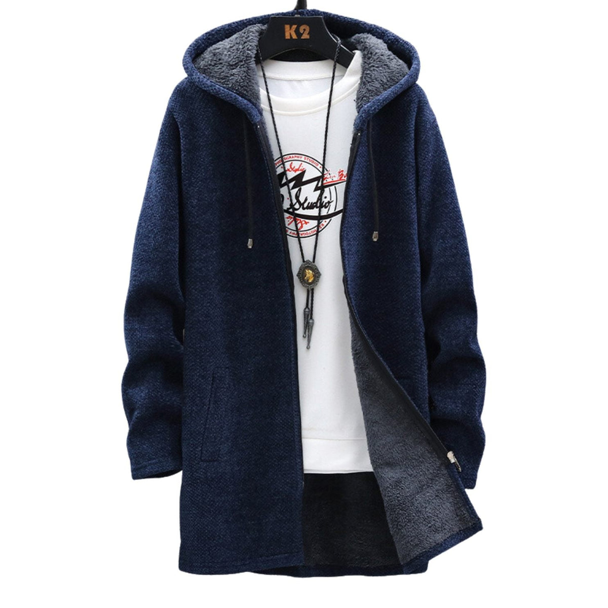 Hooded Zip-Up Jacket with Pockets