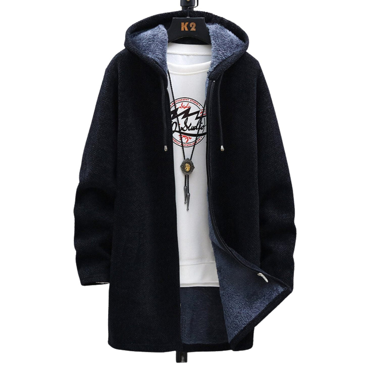 Hooded Zip-Up Jacket with Pockets