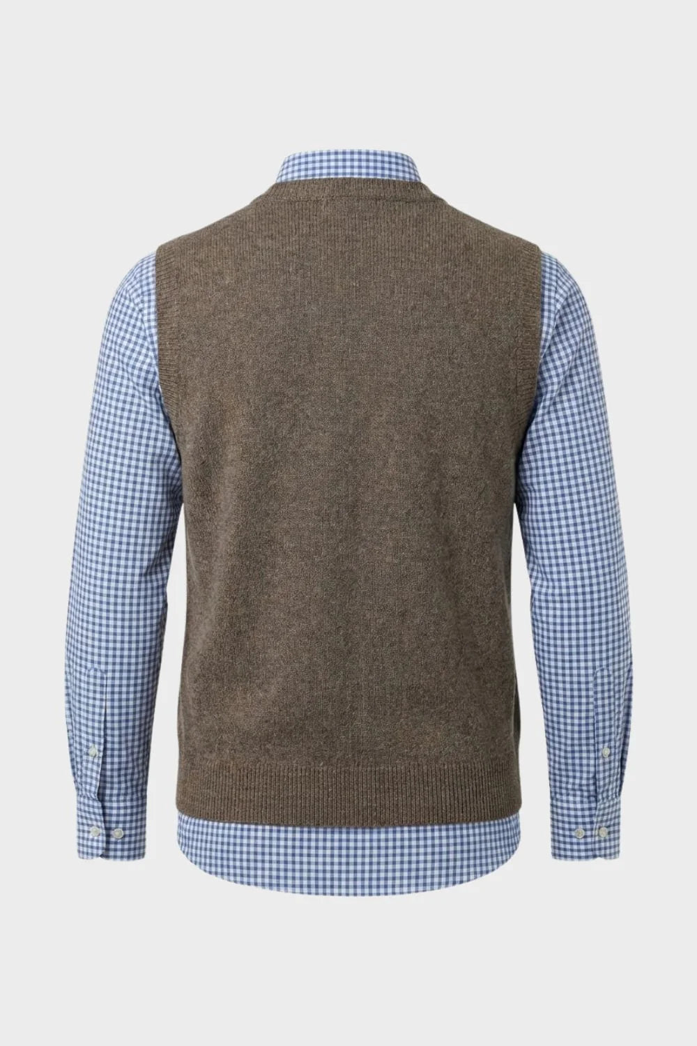 Men's Knit Cardigan Vest with Button Front and Patch Pockets 5