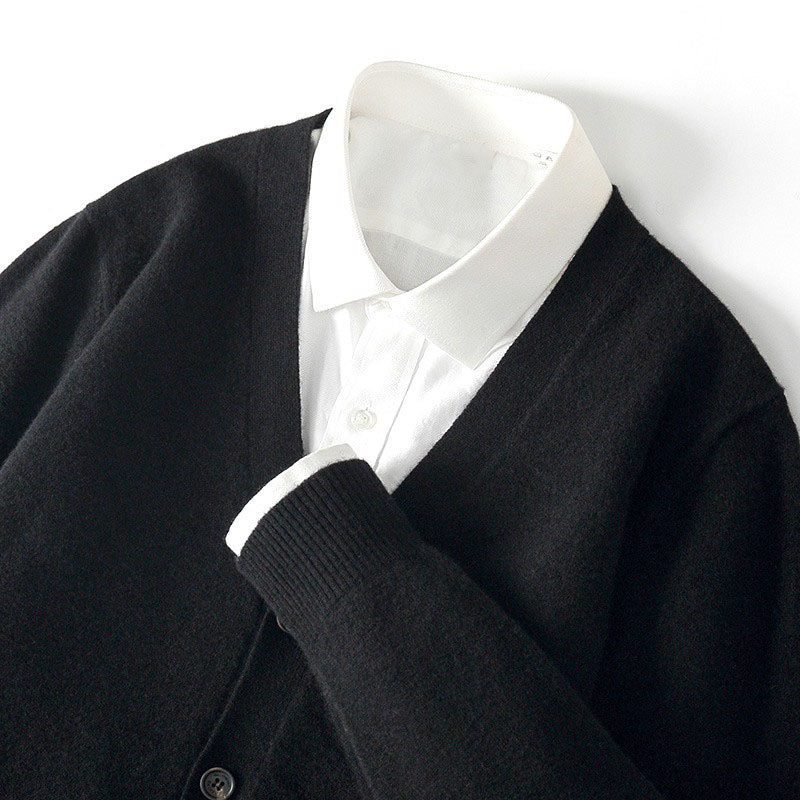 Men's Lightweight V-Neck Cardigan Sweater with Button Front 1