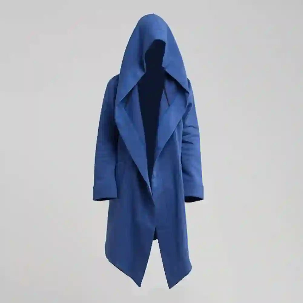Men's Oversized Hooded Longline Draped Cardigan Coat 2