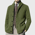 Men's Shawl Collar Knit Cardigan with Button Front 0