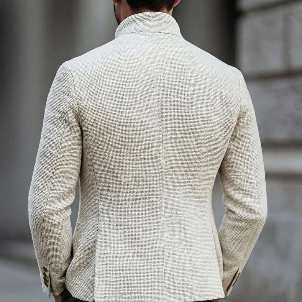 Men's Single-Breasted Textured Waffle-Knit Cardigan 1