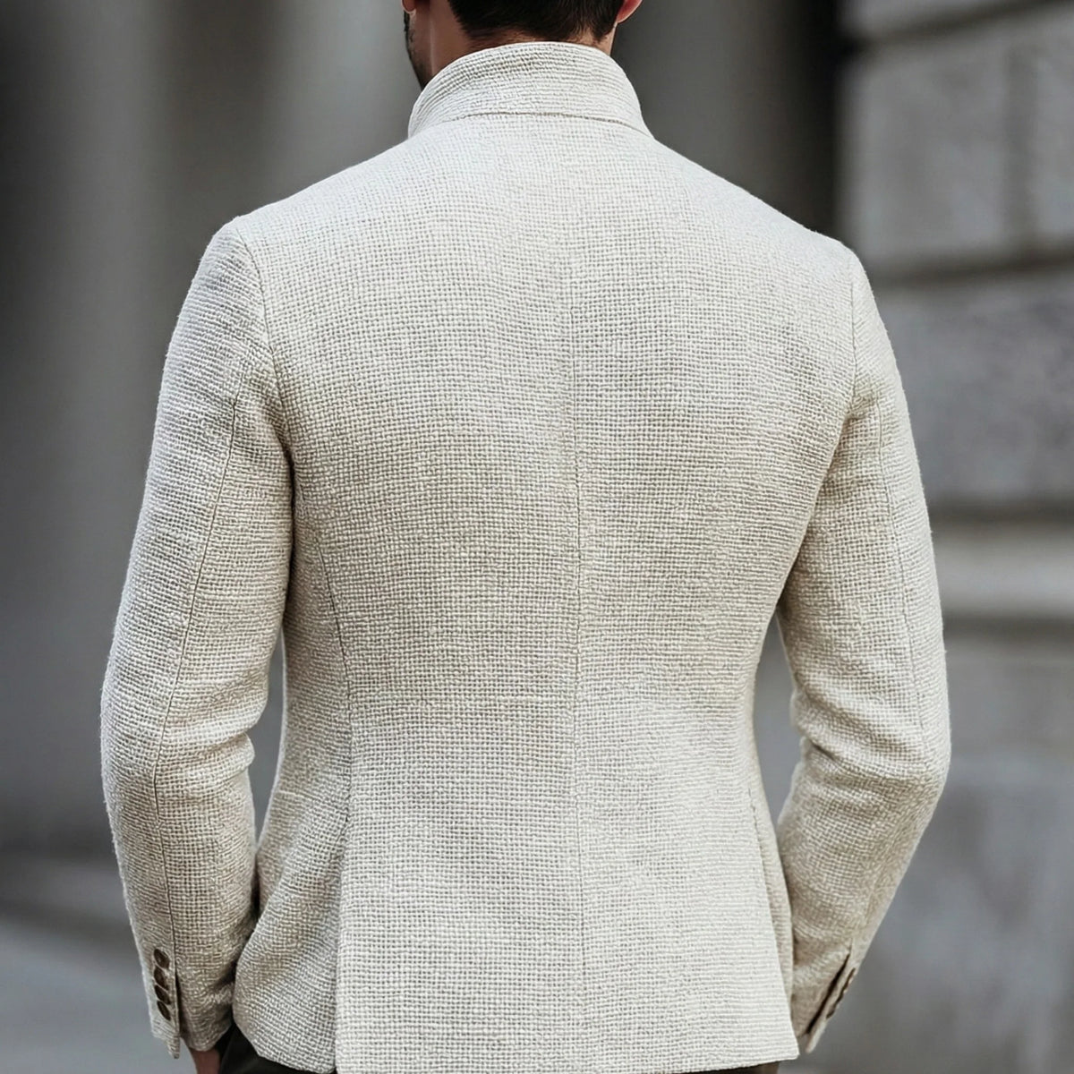 Men's Single-Breasted Textured Waffle-Knit Cardigan 1