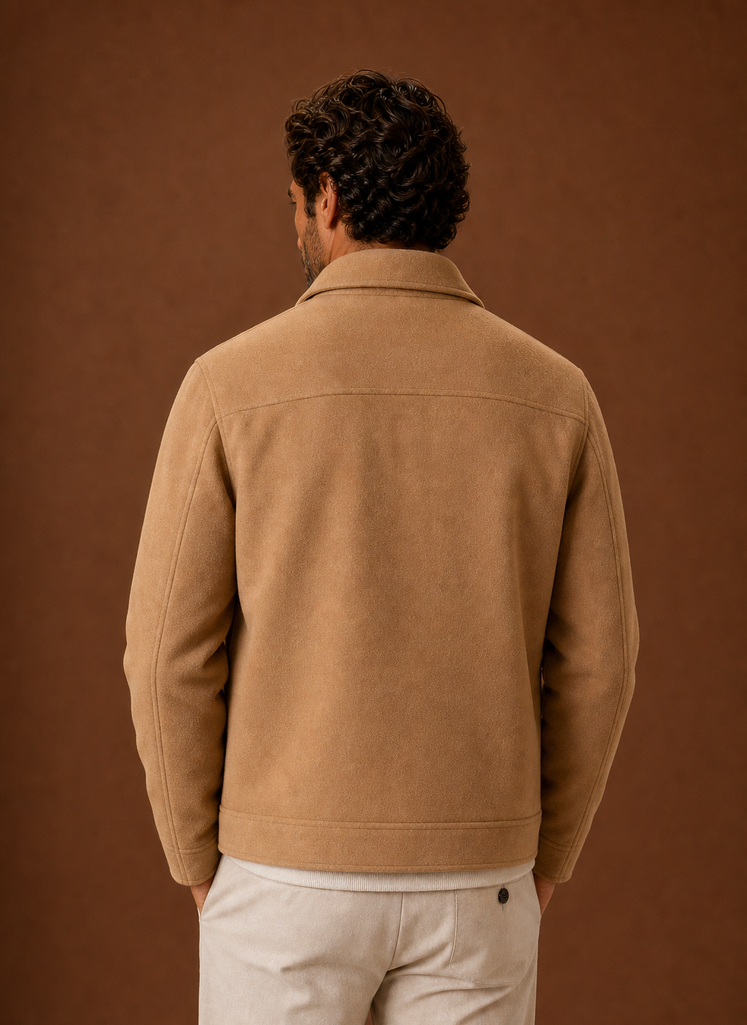 Men's tailored fit button-front shirt jacket in a versatile design, perfect for layering, featuring a classic collar and stylish pockets, ideal for both casual and 5