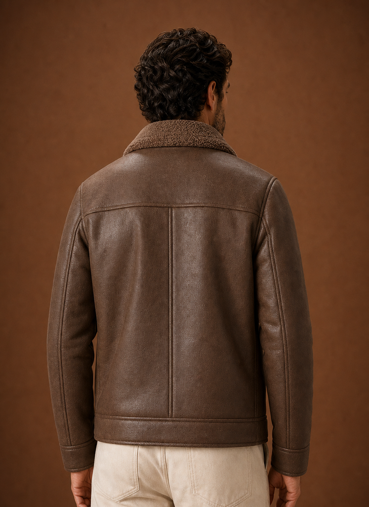 Men's tailored winter overcoat featuring a thick lining designed for cold weather, showcasing a sophisticated style and warm insulation, perfect for formal and casual occasions. 3