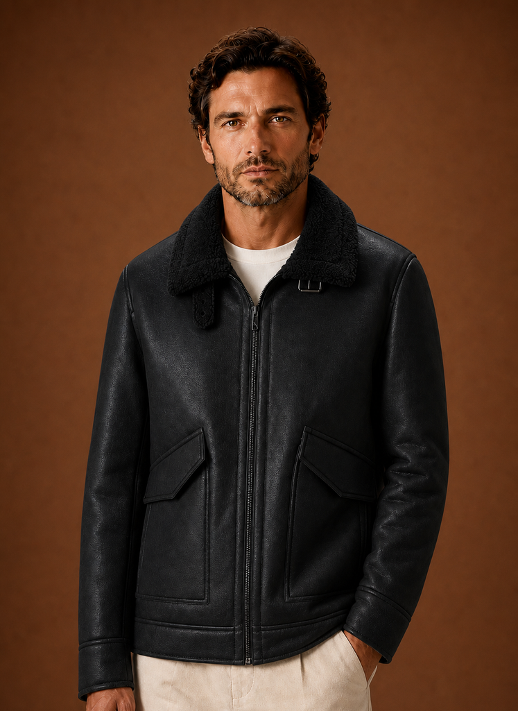 Men's tailored winter overcoat featuring a thick lining designed for cold weather, showcasing a sophisticated style and warm insulation, perfect for formal and casual occasions. 4
