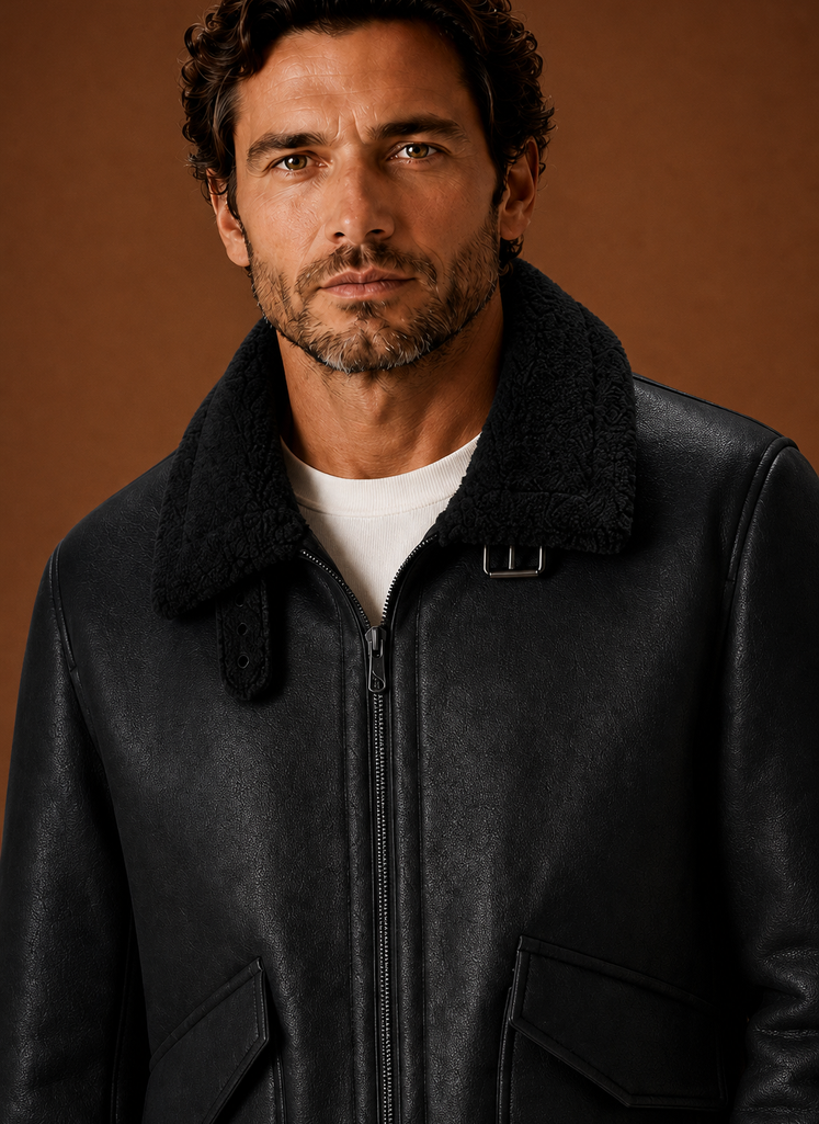 Men's tailored winter overcoat featuring a thick lining designed for cold weather, showcasing a sophisticated style and warm insulation, perfect for formal and casual occasions. 6
