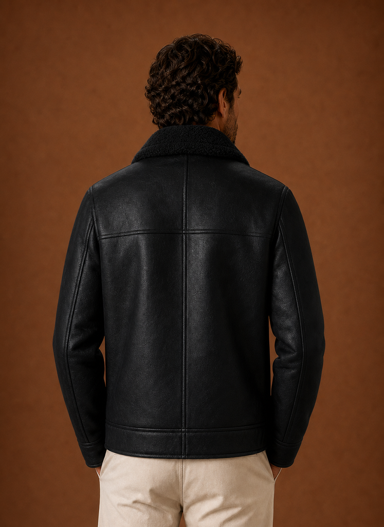Men's tailored winter overcoat featuring a thick lining designed for cold weather, showcasing a sophisticated style and warm insulation, perfect for formal and casual occasions. 7