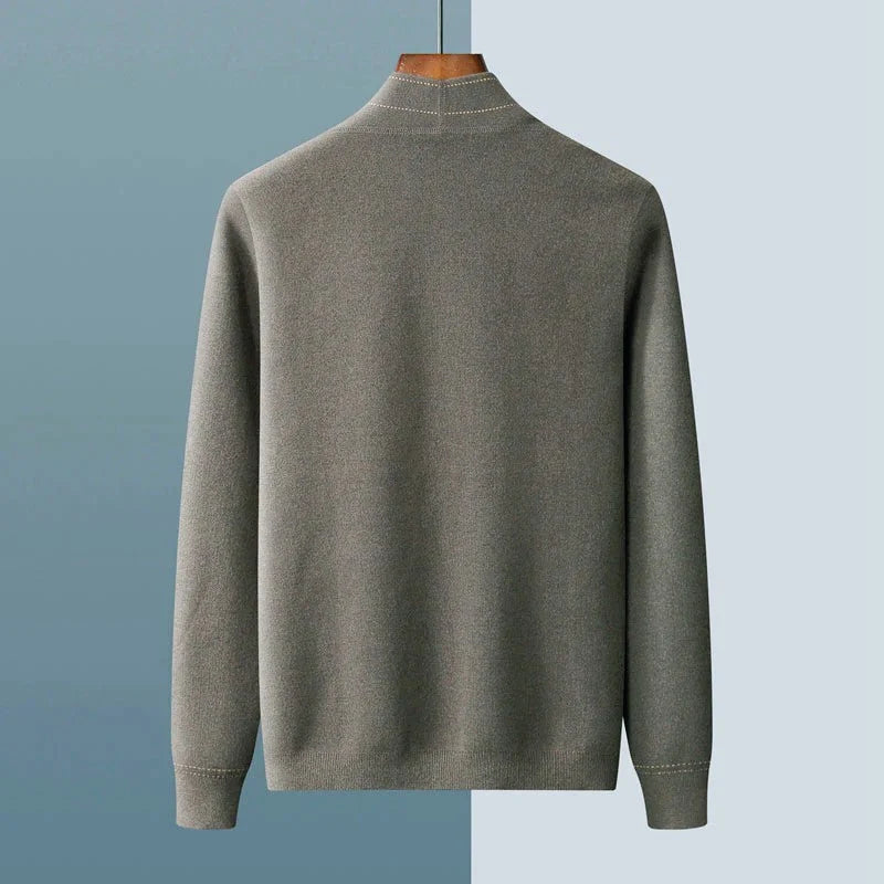 Men's Wool Shawl Collar Cardigan - Open Front Layering Sweater 5
