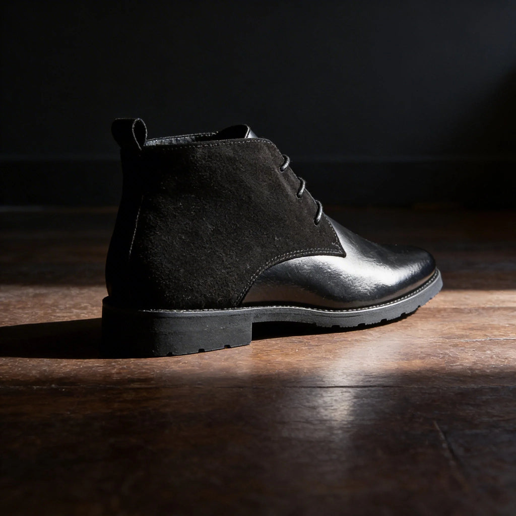 Polished Men's Dress Boots with Grippy Outsole and Cushioned Insole 7