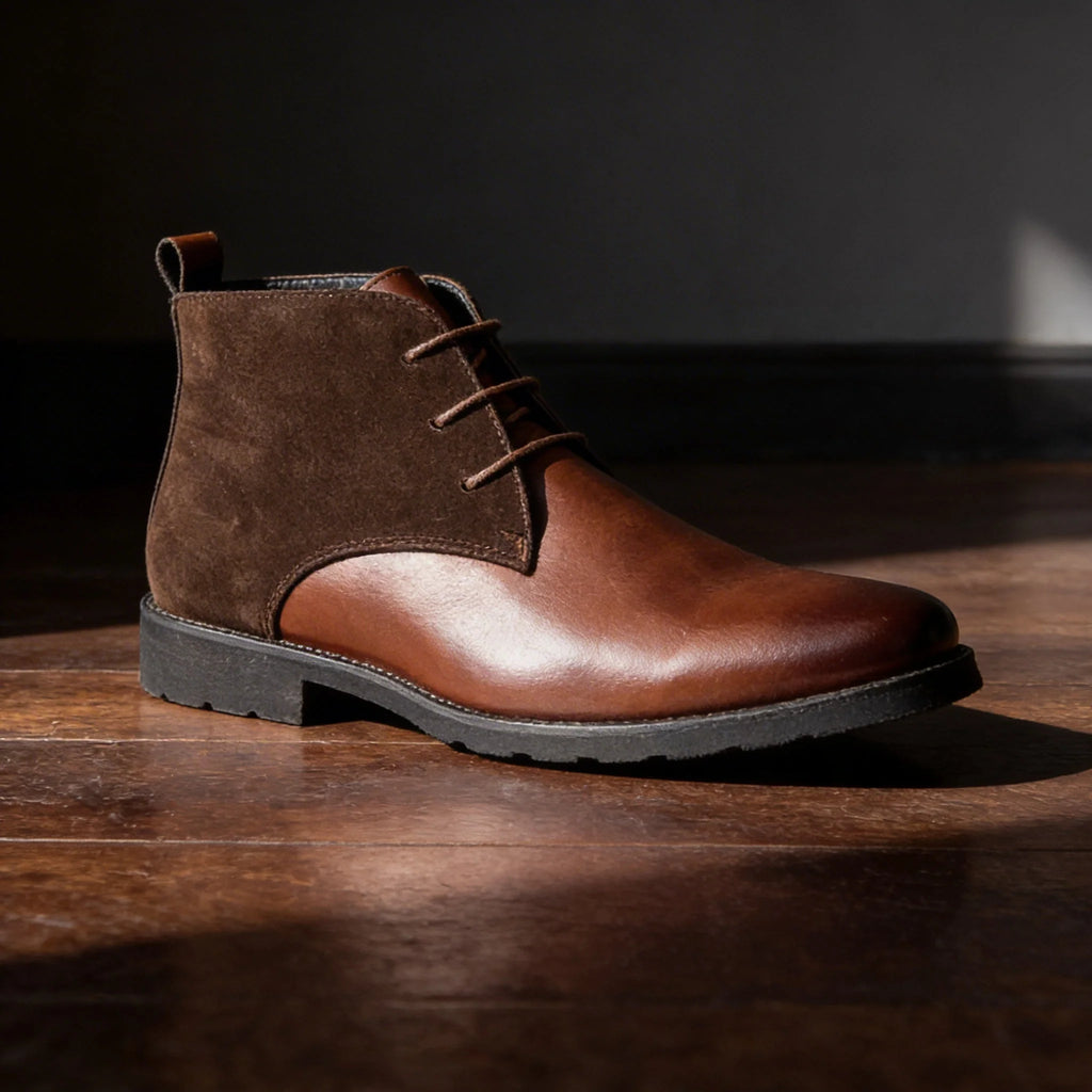 Polished Men's Dress Boots with Grippy Outsole and Cushioned Insole 8