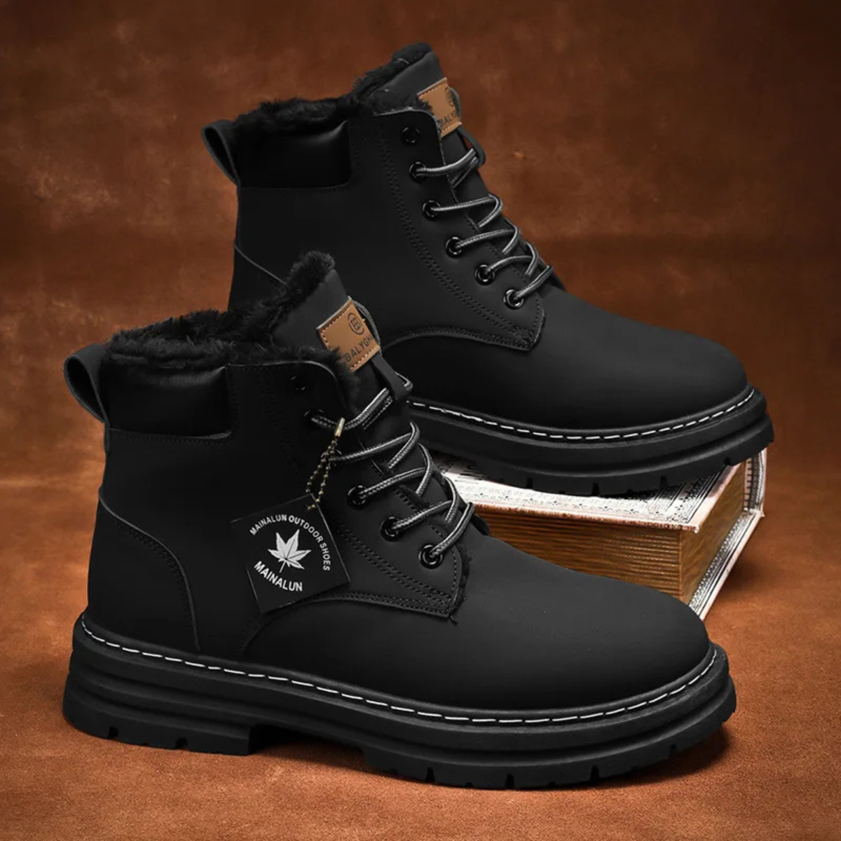 Fur-Lined Insulated Snow Boots