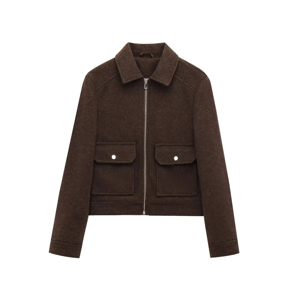Wool-Look Zip Bomber