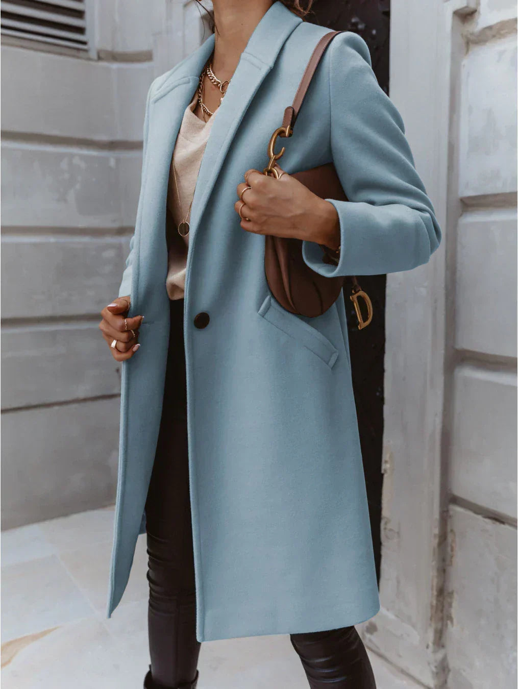 Double-Breasted Long Coat