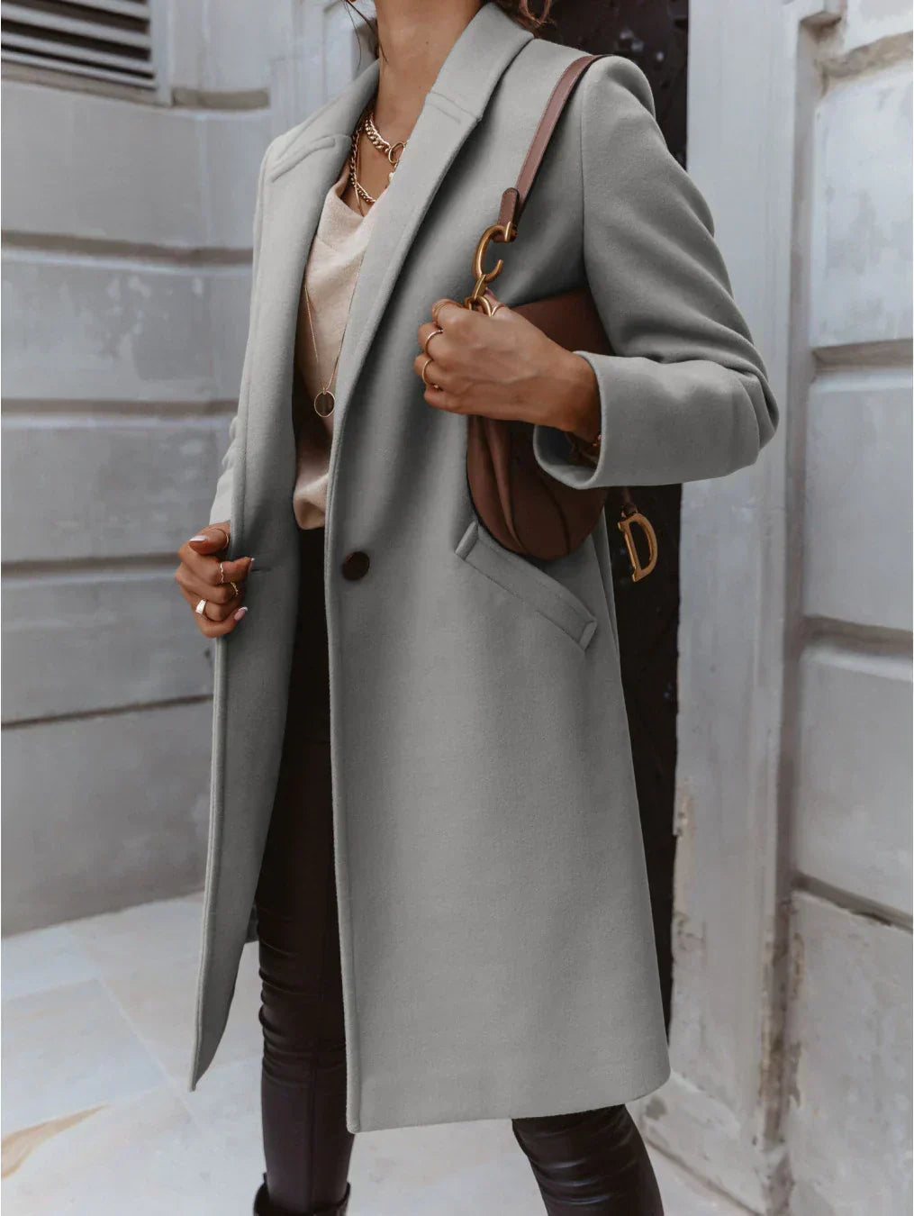 Double-Breasted Long Coat