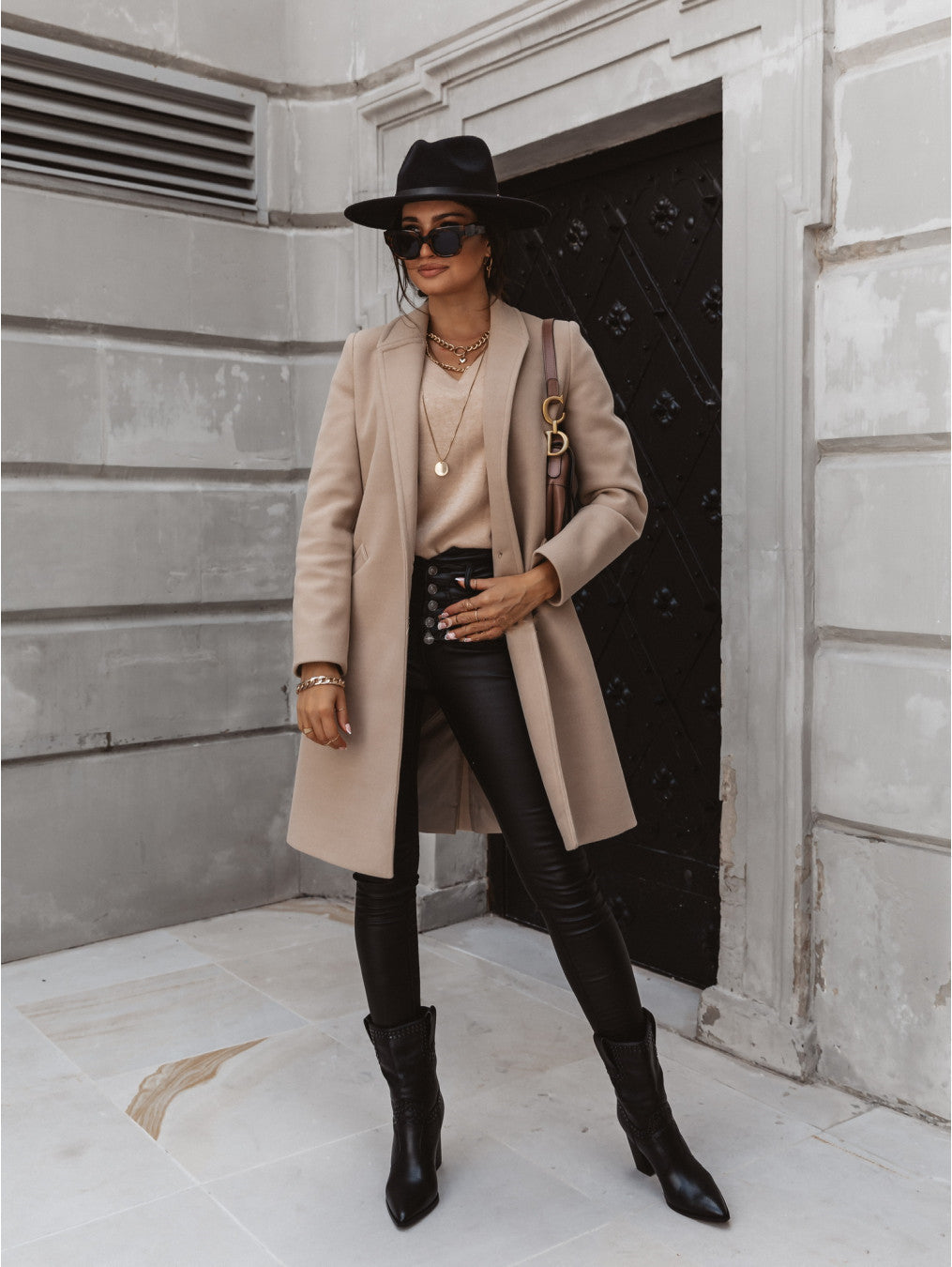 Double-Breasted Long Coat