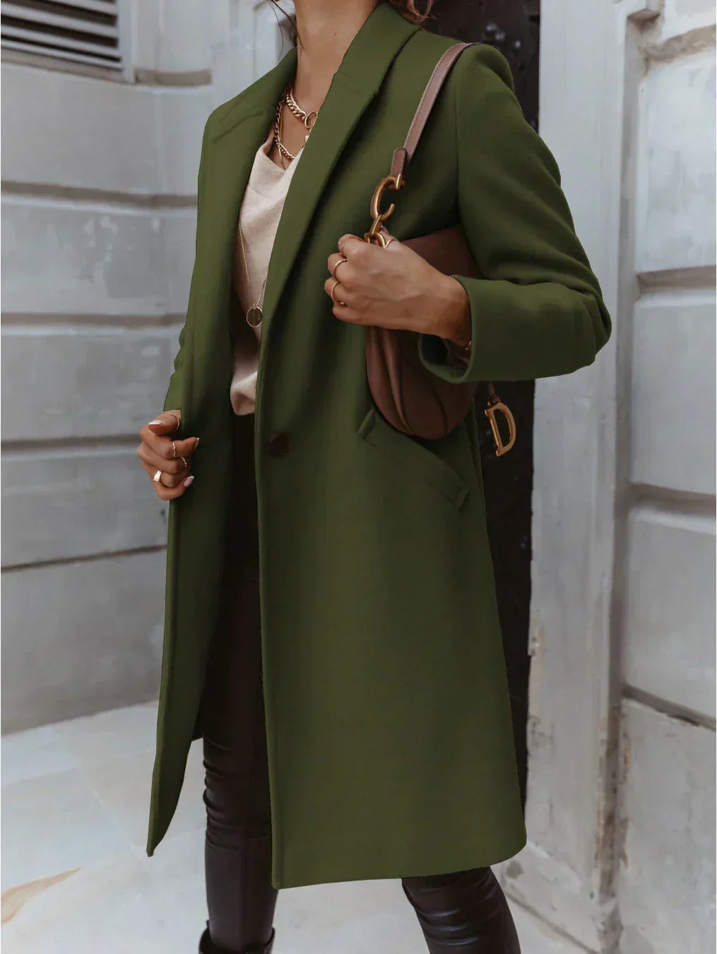 Double-Breasted Long Coat