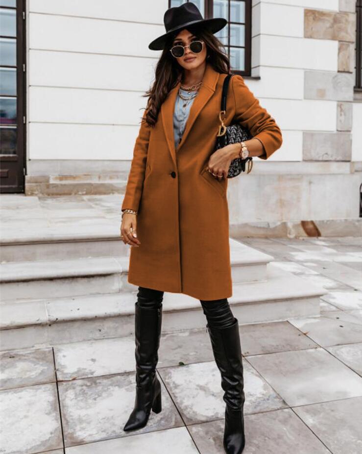 Double-Breasted Long Coat
