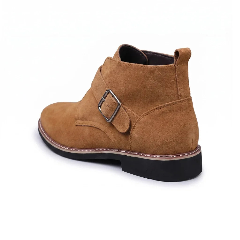 Suede Monk Strap Boots with Cushioned Insole and Grippy Outsole 3