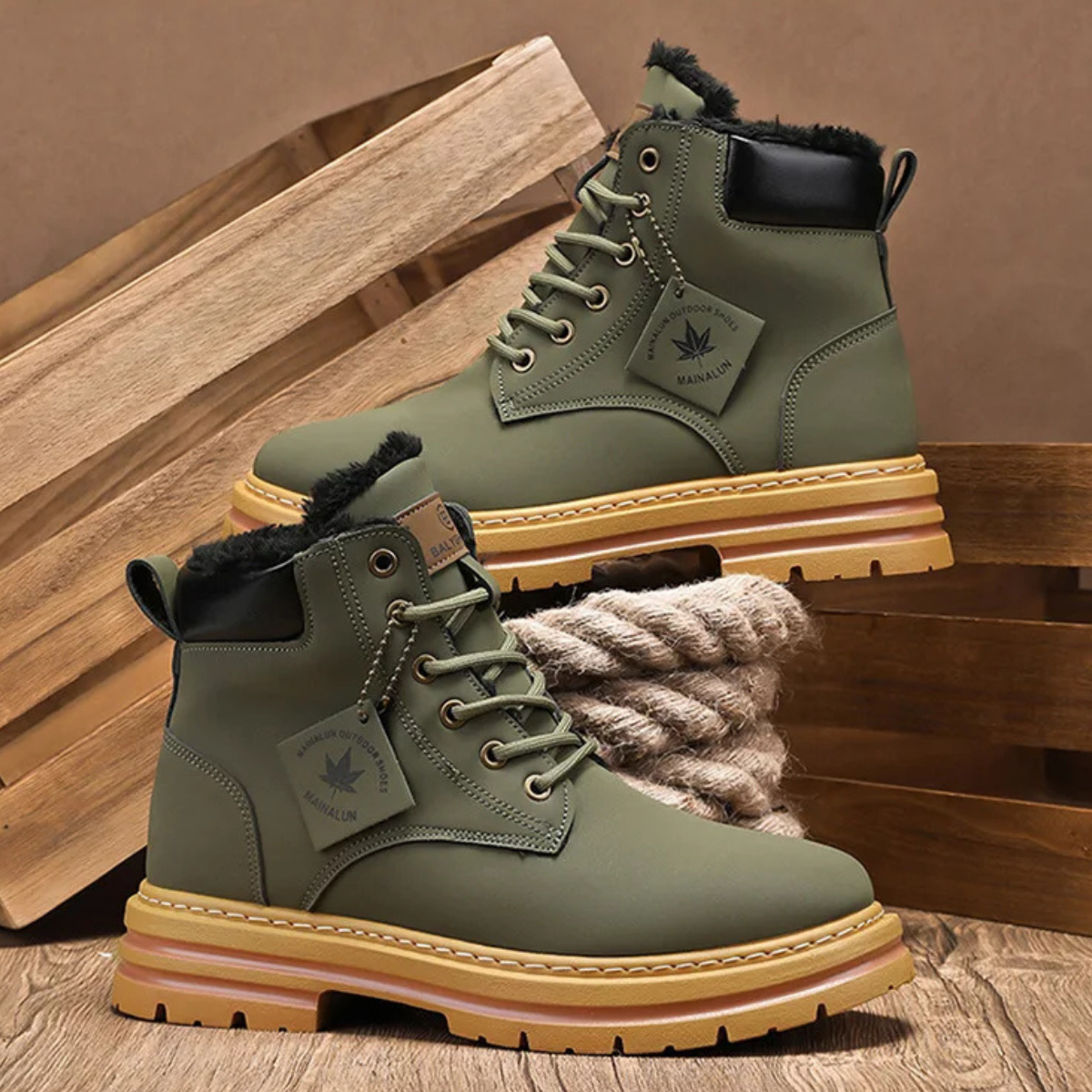 Fur-Lined Insulated Snow Boots