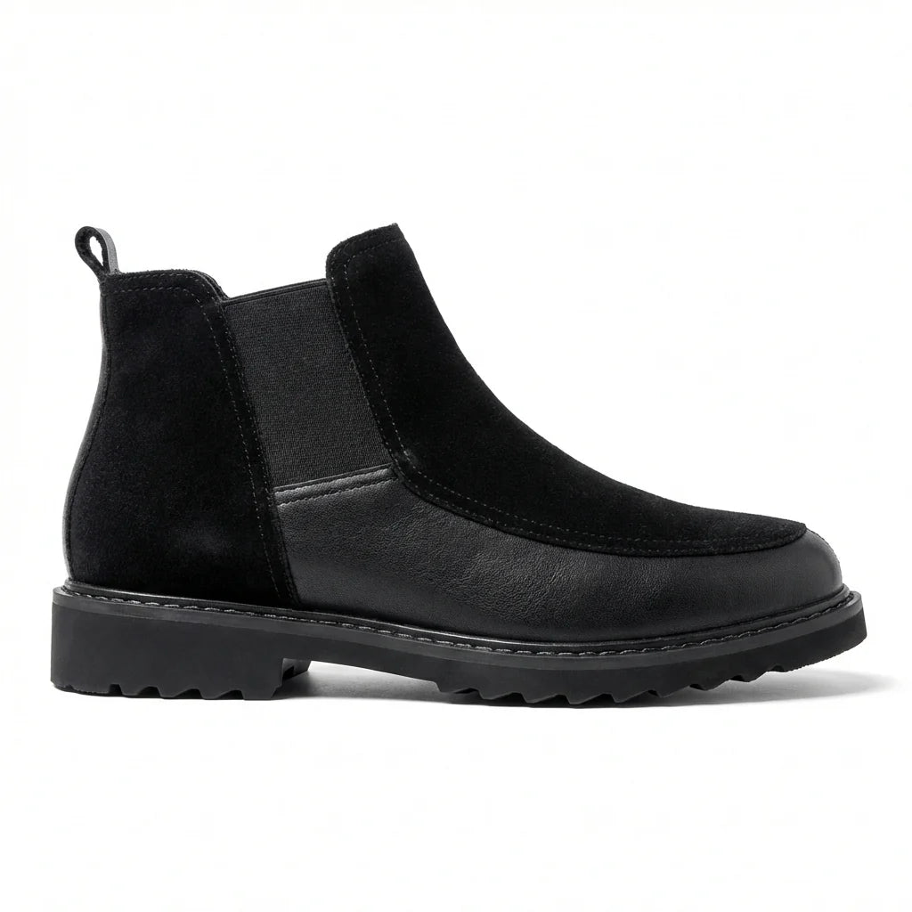 Textured Leather Chelsea Boots with Cushioned Insole and Grippy Outsole 1