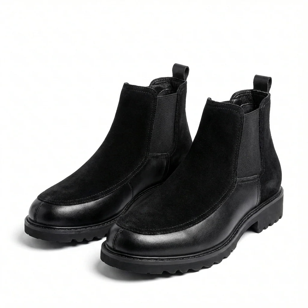 Textured Leather Chelsea Boots with Cushioned Insole and Grippy Outsole 3
