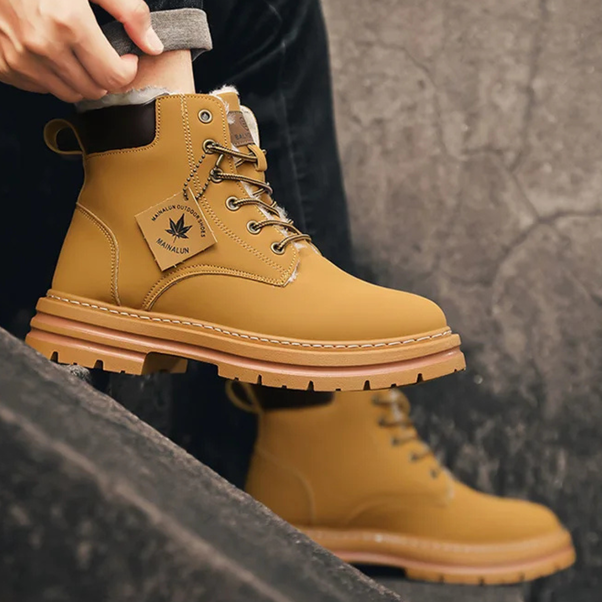 Fur-Lined Insulated Snow Boots