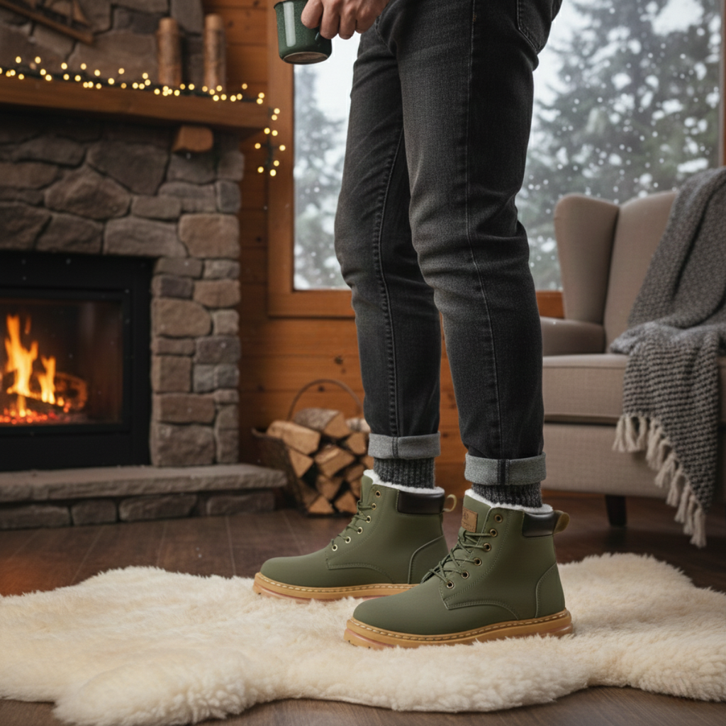 Fur-Lined Insulated Snow Boots
