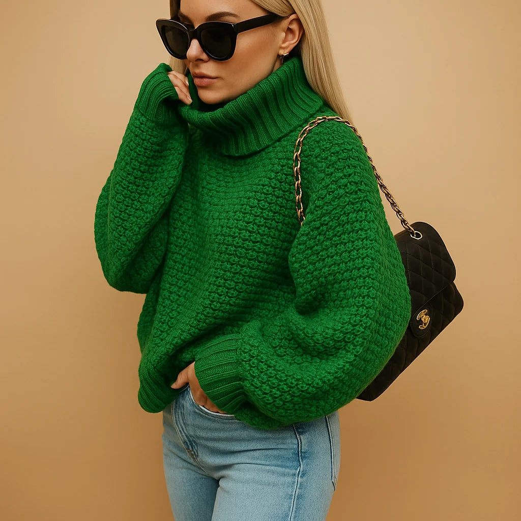 Women's Slightly Oversized Sweater with Classic Neckline for Everyday Wear 3