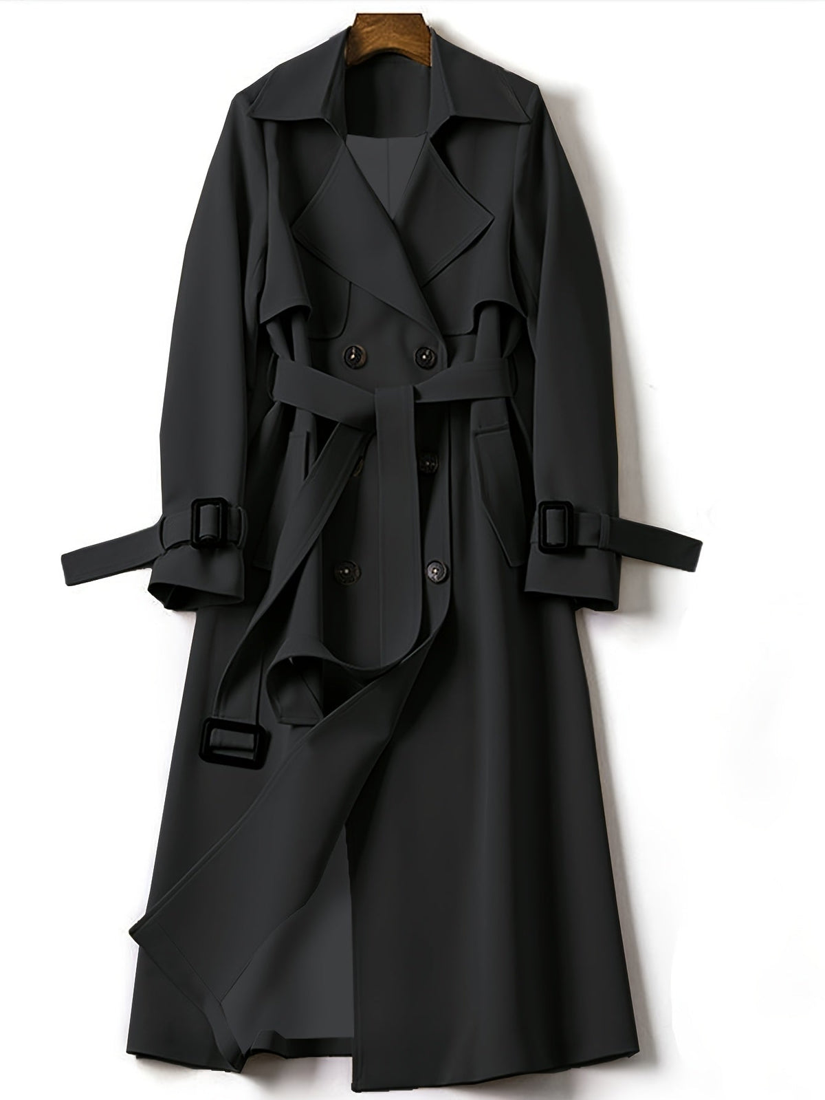 Longline Double-Breasted Trench