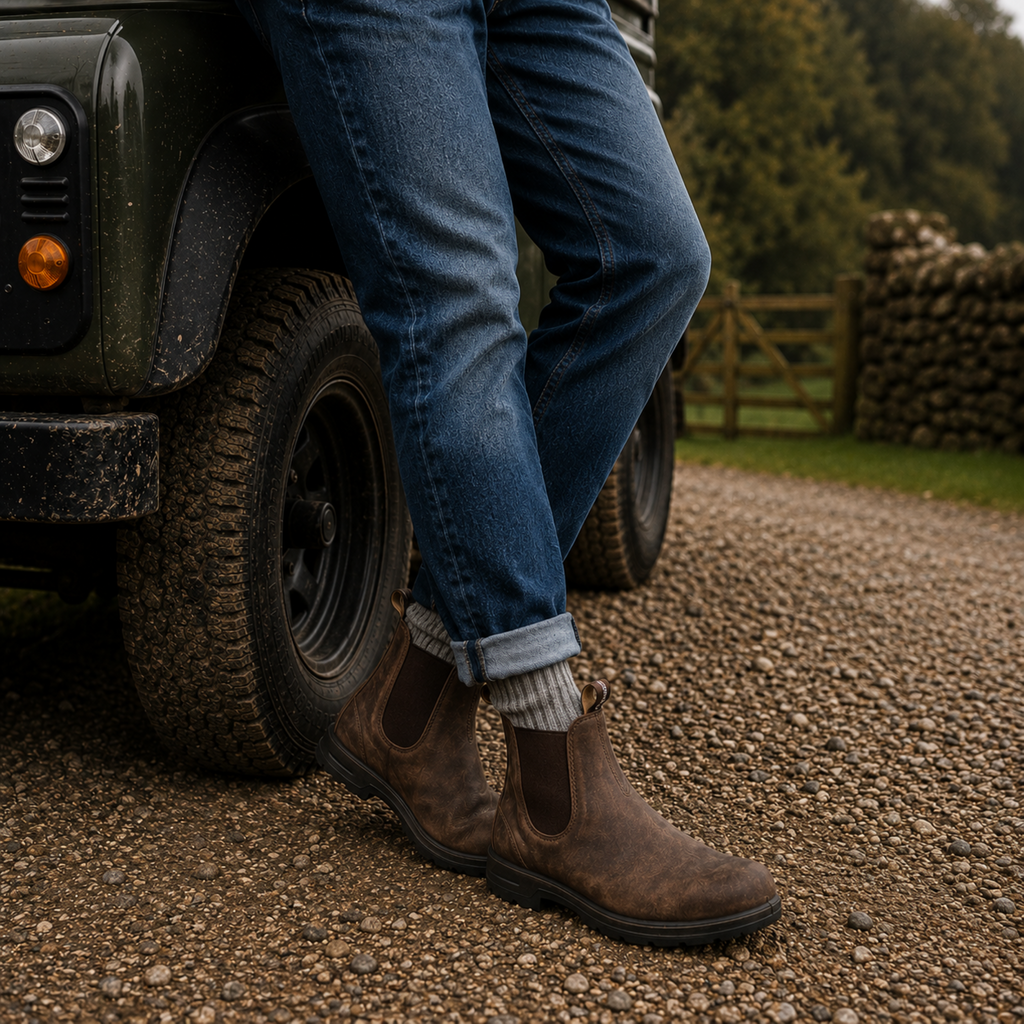 Slip-On Chelsea Boots with Padded Collar