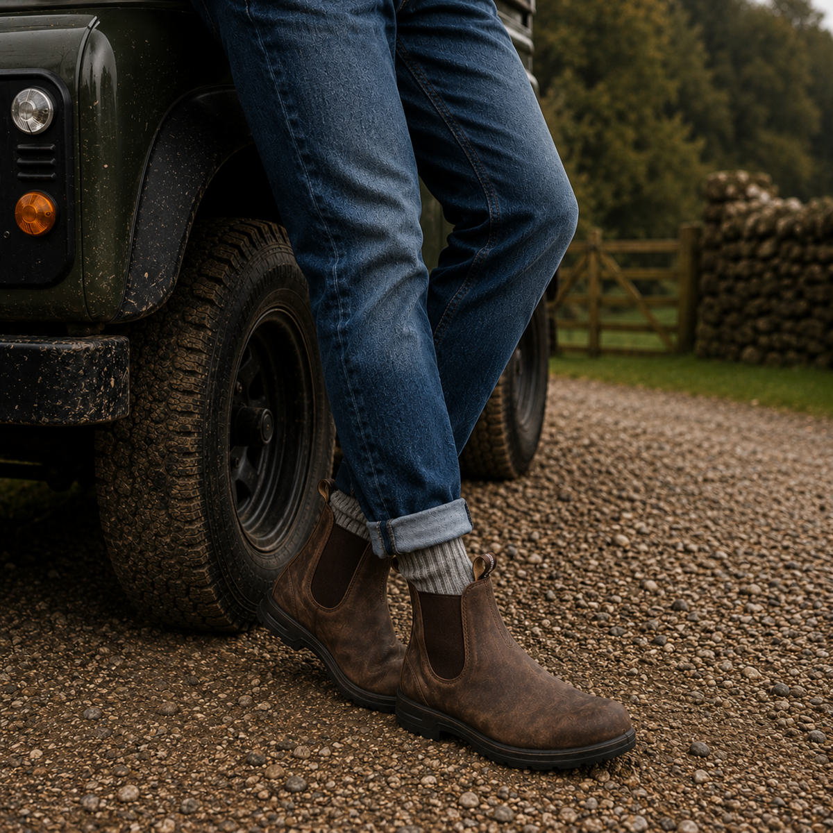 Slip-On Chelsea Boots with Padded Collar