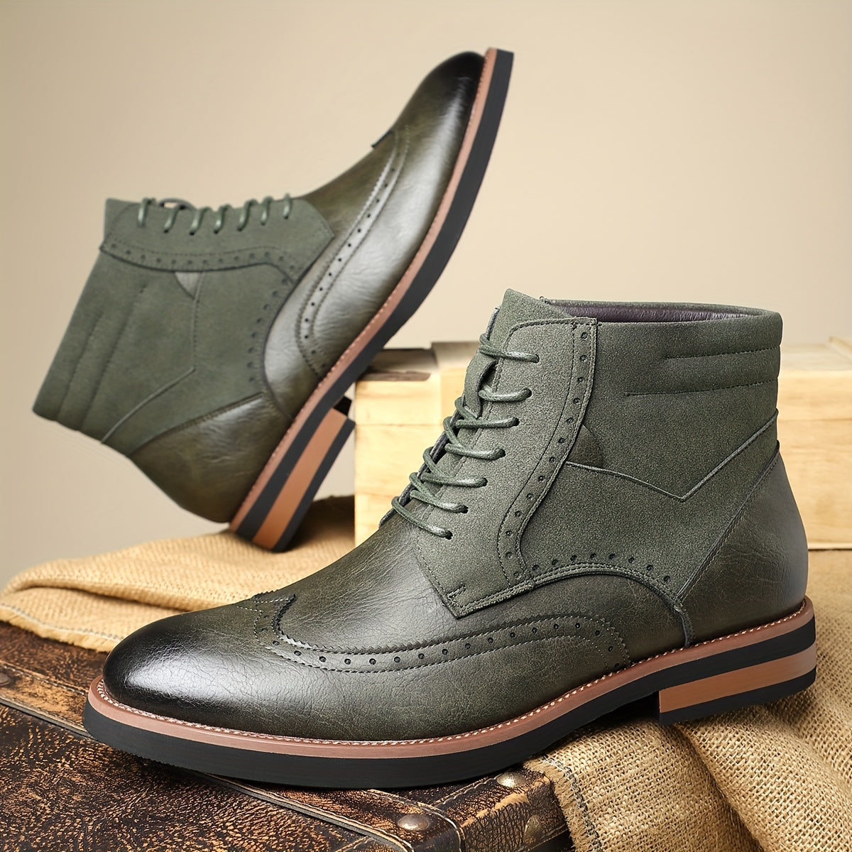 Classic Wingtip Ankle Boots