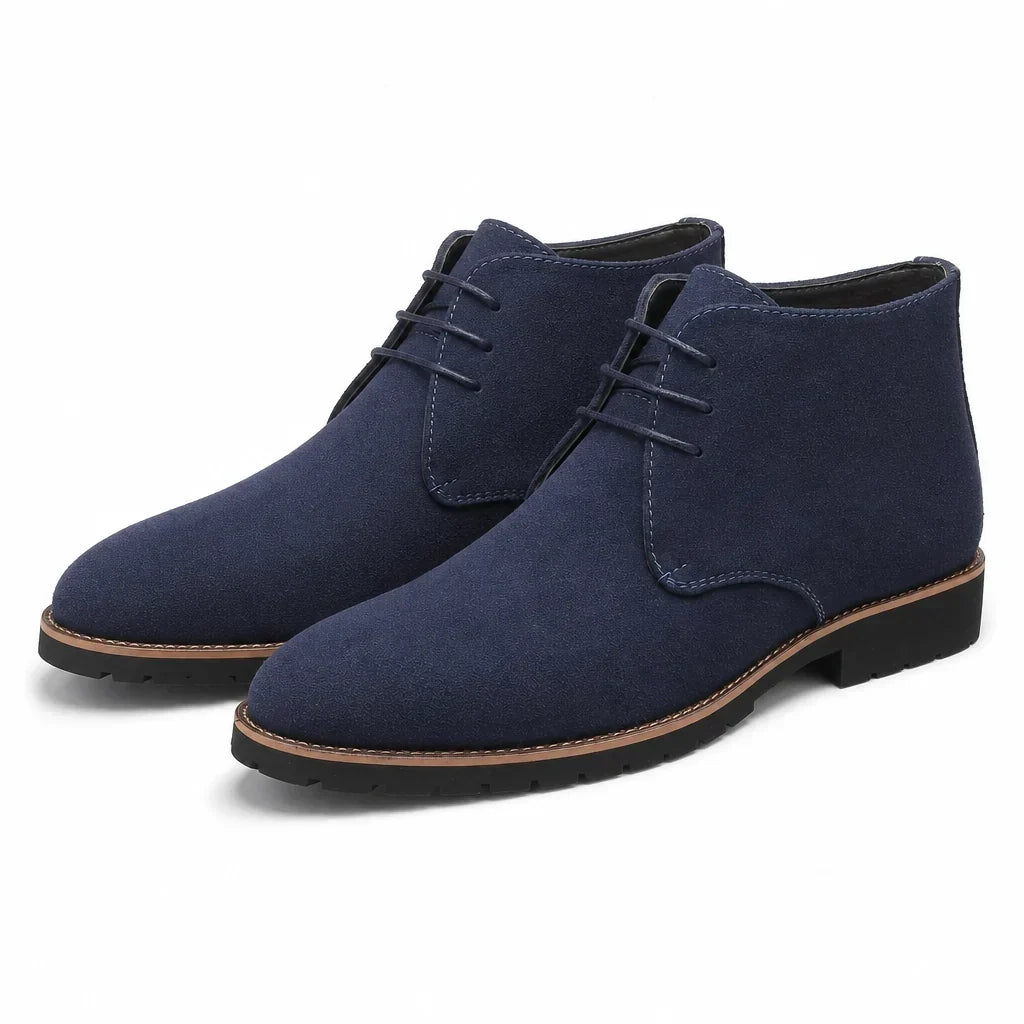 Suede Lace-Up Lug Sole Boots