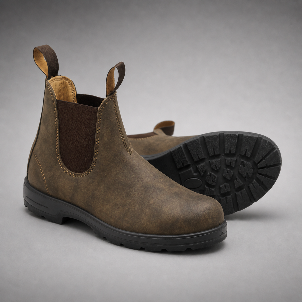 Slip-On Chelsea Boots with Padded Collar