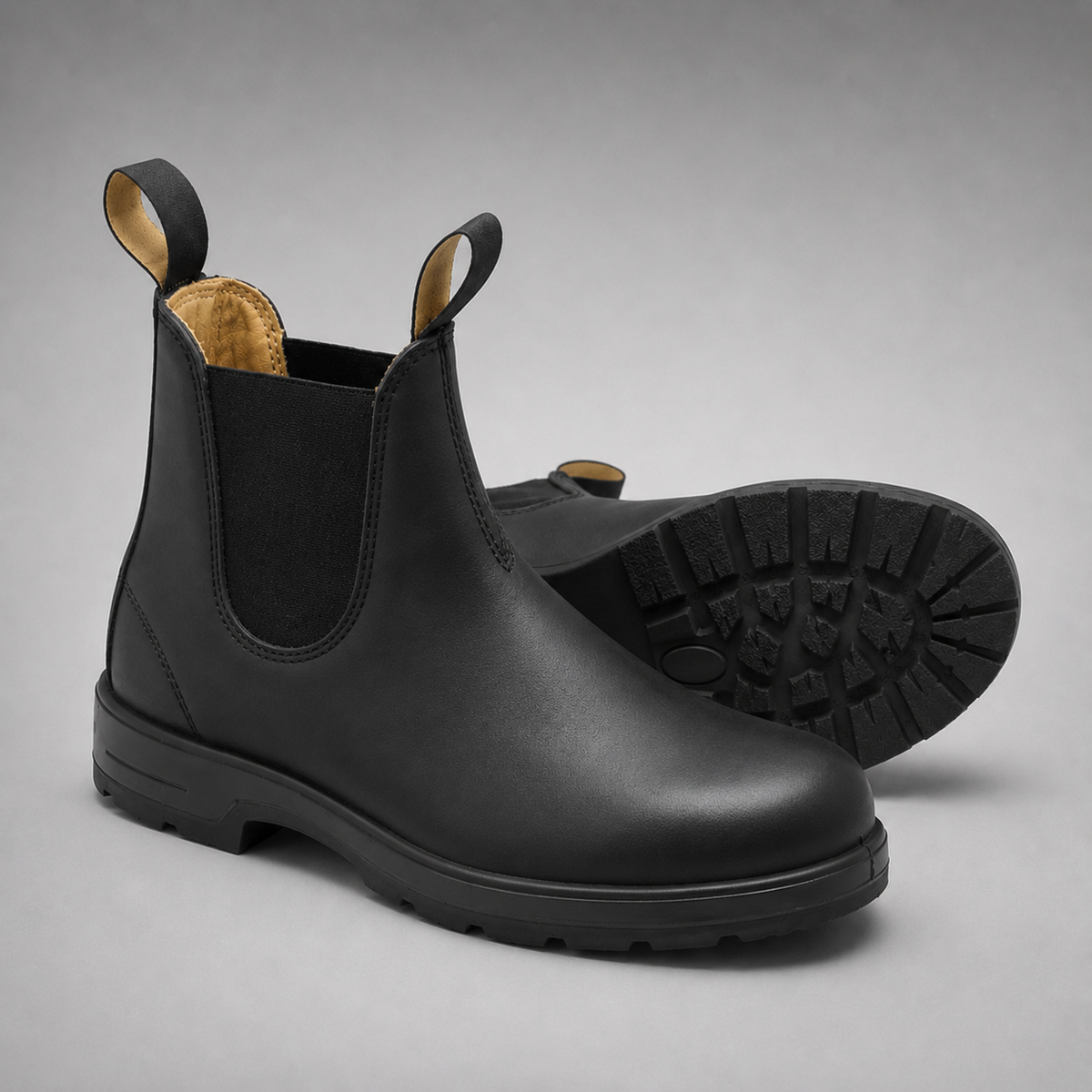 Slip-On Chelsea Boots with Padded Collar