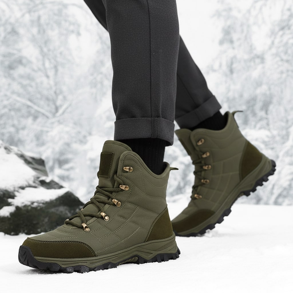 Insulated Lace-Up Ankle Boots