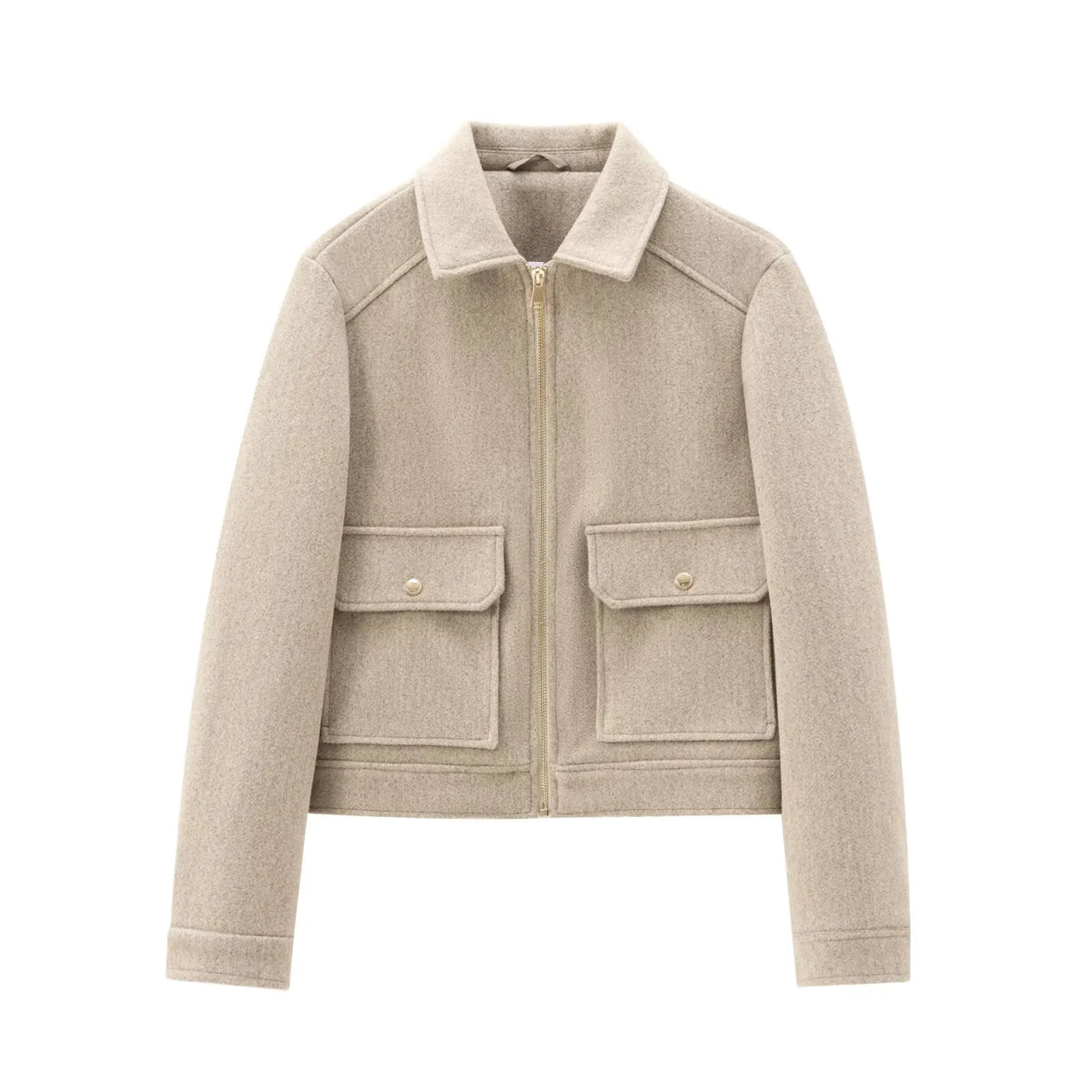 Structured Cropped Zip Bomber