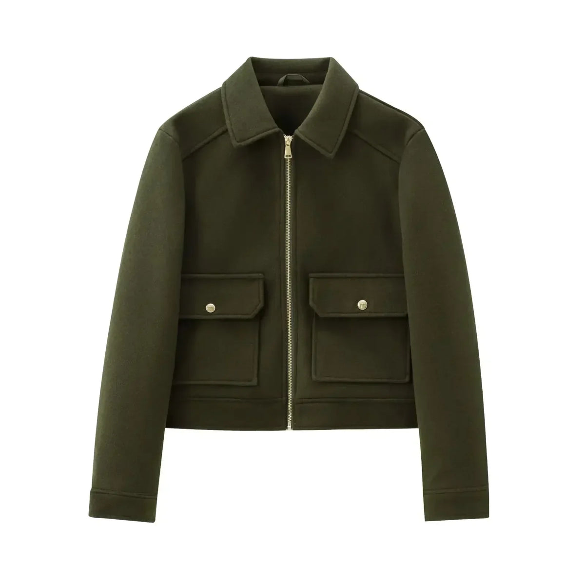 Structured Cropped Zip Bomber
