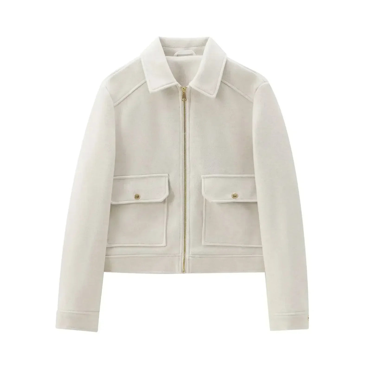 Structured Cropped Zip Bomber